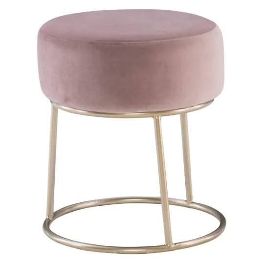 Kirkland's Home Velvet Upholstered Vanity Stool- Benches & Ottomans