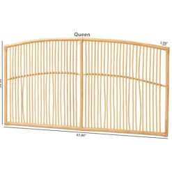 Kirkland's Home Vertical Weave Rat Queen Headboard- Beds & Headboards