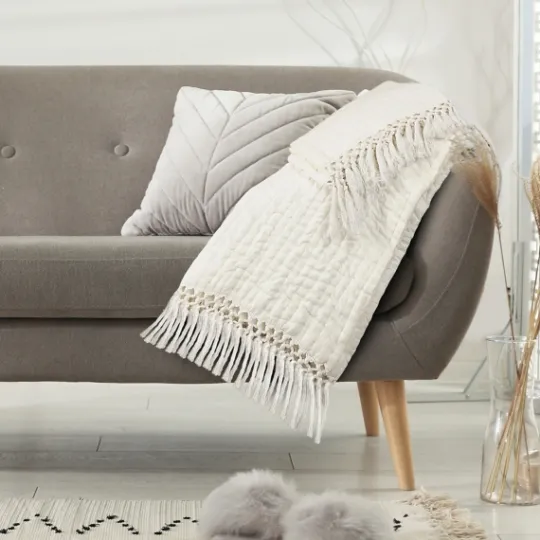 Kirkland's Home Vintage Cotton Fringe Throw- Blankets & Throws