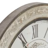Kirkland's Home Vintage Cream Rust Round Framed Wall Clock- Clocks