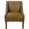 Kirkland's Home Vintage Faux Leather Swoop Accent Chair- Accent Chairs