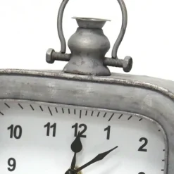 Kirkland's Home Vintage Galvanized Tabletop Clock- Decorative Accents