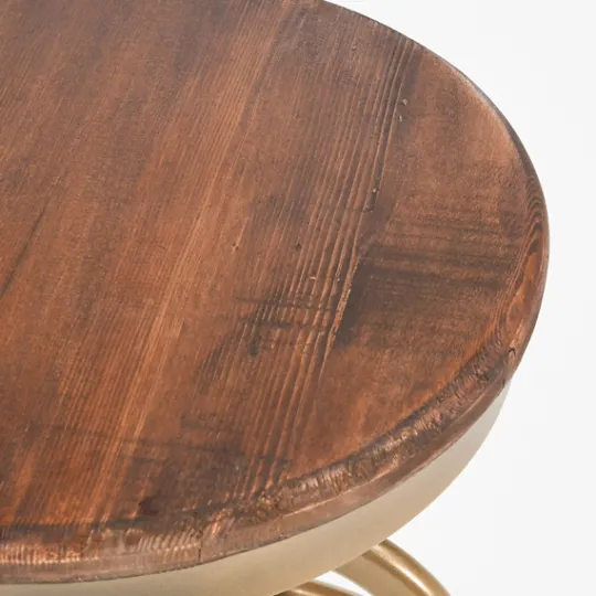 Kirkland's Home Vintage Gold Circled Arch Base Counter Stool- Bar Stools & Counter Height Stools