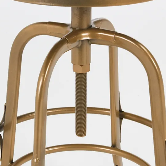 Kirkland's Home Vintage Gold Circled Arch Base Counter Stool- Bar Stools & Counter Height Stools
