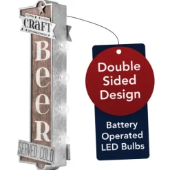 Kirkland's Home Vintage Led Metal Craft Beer Bar Marquee Plaque- Wall Quotes & Signs