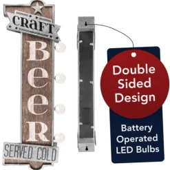 Kirkland's Home Vintage Led Metal Craft Beer Bar Marquee Plaque- Wall Quotes & Signs