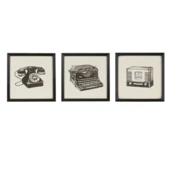 Kirkland's Home Vintage Model Framed Art Prints, Set Of 3- Framed Art