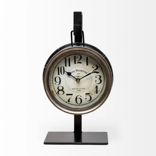 Kirkland's Home Vintage Tabletop Hanging Clock With Stand- Clocks