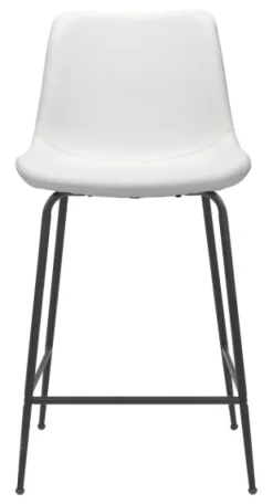 Kirkland's Home Vinyl And Steel Counter Stool- Bar Stools & Counter Height Stools