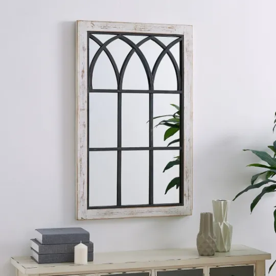 Kirkland's Home Vista Arched Windowpane Mirror, 24X37.5 In.- Decorative Mirrors