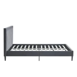 Kirkland's Home Viv Charcoal Diamond Tufted Full Bed Frame- Beds & Headboards