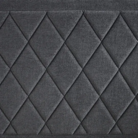 Kirkland's Home Viv Charcoal Diamond Tufted Full Bed Frame- Beds & Headboards