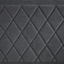 Kirkland's Home Viv Charcoal Diamond Tufted Queen Bed Frame- Beds & Headboards