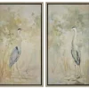 Kirkland's Home Wading Heron 2-Pc. Floater Framed Art Print Set- Framed Art