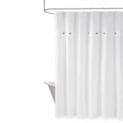Kirkland's Home Waffle Weave Cotton Shower Curtain- Shower Curtains