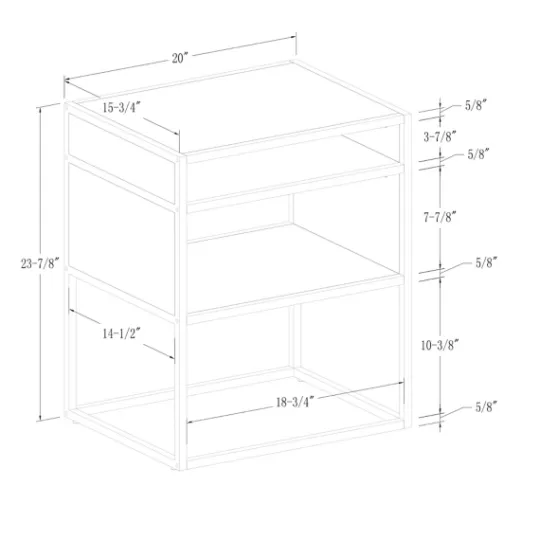 Kirkland's Home Walnut And Metal Mid-Century Modern Accent Table- Accent & End Tables