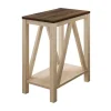 Kirkland's Home Walnut And White Oak Narrow Frame Accent Table- Accent & End Tables