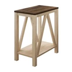 Kirkland's Home Walnut And White Oak Narrow Frame Accent Table- Accent & End Tables
