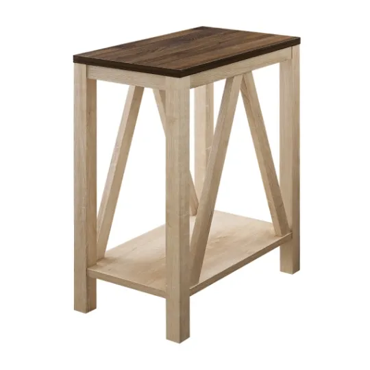 Kirkland's Home Walnut And White Oak Narrow Frame Accent Table- Accent & End Tables
