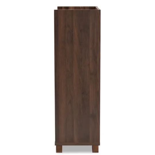 Kirkland's Home Walnut Brown Open Shelf Wine Cabinet- Cabinets & Sideboards
