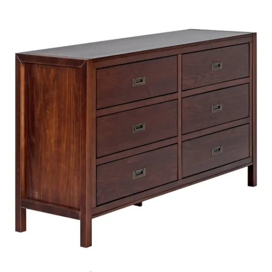Kirkland's Home Walnut Classic 6-Drawer Dresser- Dressers & Chests