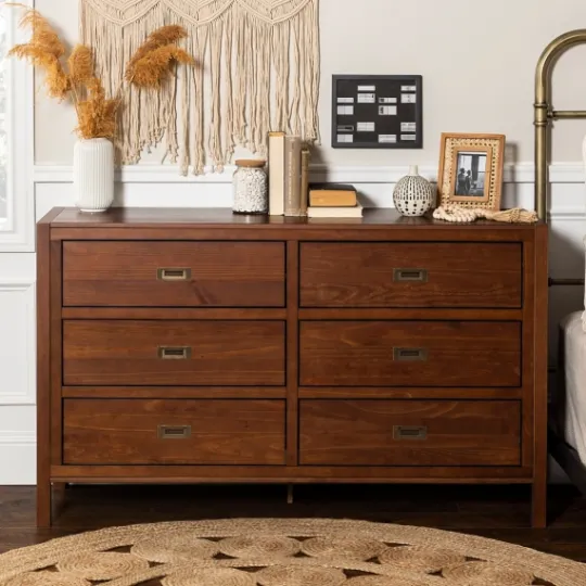 Kirkland's Home Walnut Classic 6-Drawer Dresser- Dressers & Chests