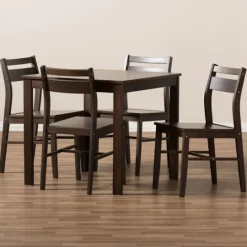 Kirkland's Home Walnut Contemporary Wood 5-Pc. Dining Set- Dining Sets