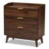Kirkland's Home Walnut 3-Drawer Wood Chest- Dressers & Chests
