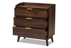Kirkland's Home Walnut 3-Drawer Wood Chest- Dressers & Chests