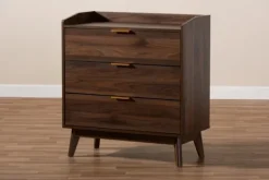Kirkland's Home Walnut 3-Drawer Wood Chest- Dressers & Chests