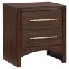 Kirkland's Home Walnut 2-Drawer Wood Nightstand- Nightstands