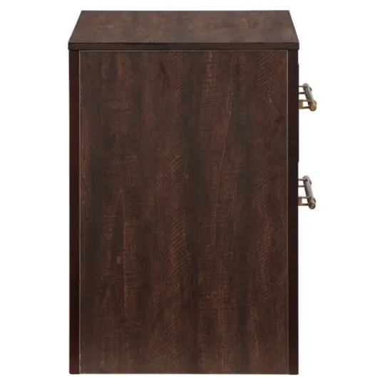 Kirkland's Home Walnut 2-Drawer Wood Nightstand- Nightstands