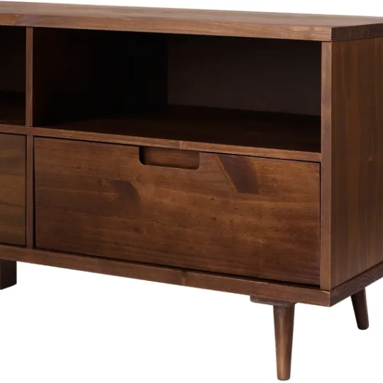 Kirkland's Home Walnut 3-Drawer Wood Tv Stand- Tv Stands & Media Consoles