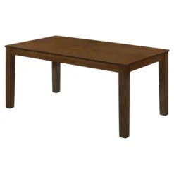 Kirkland's Home Walnut Finish Chevron Inlay Dining Table- Dining Tables