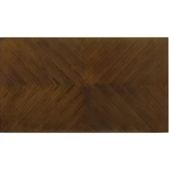 Kirkland's Home Walnut Finish Chevron Inlay Dining Table- Dining Tables