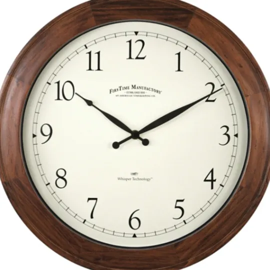 Kirkland's Home Walnut Garrison Wooden Wall Clock- Clocks