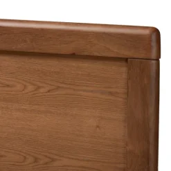 Kirkland's Home Walnut Inset Paneling Platform King Bed- Beds & Headboards