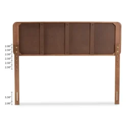 Kirkland's Home Walnut Inset Paneling Platform King Bed- Beds & Headboards