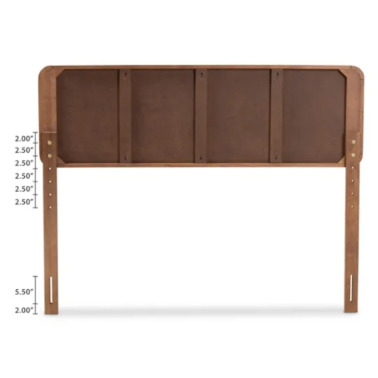 Kirkland's Home Walnut Inset Paneling Platform King Bed- Beds & Headboards