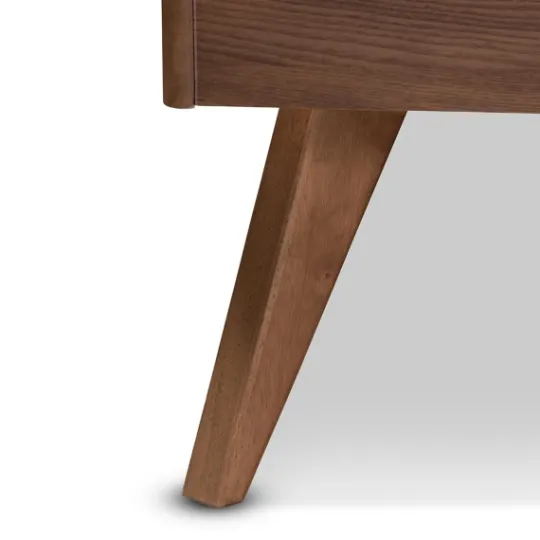 Kirkland's Home Walnut Low Angled Leg King Bed Frame- Beds & Headboards
