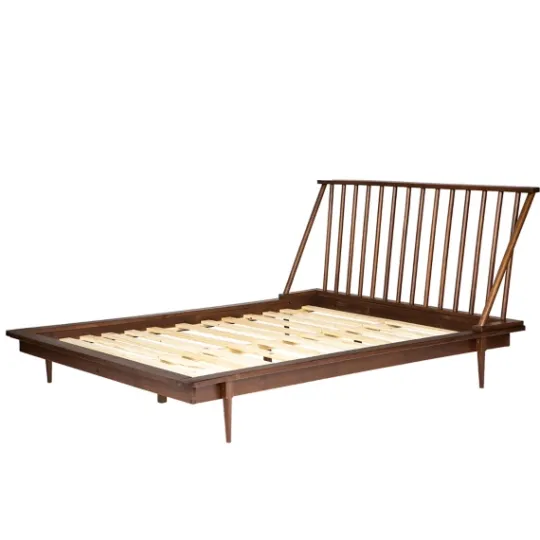 Kirkland's Home Walnut Mid-Century Modern Queen Bed Frame- Beds & Headboards