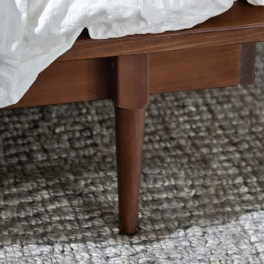 Kirkland's Home Walnut Mid-Century Modern Queen Bed Frame- Beds & Headboards