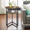 Kirkland's Home Walnut Nesting V-Leg Accent Tables, Set Of 2- Accent & End Tables