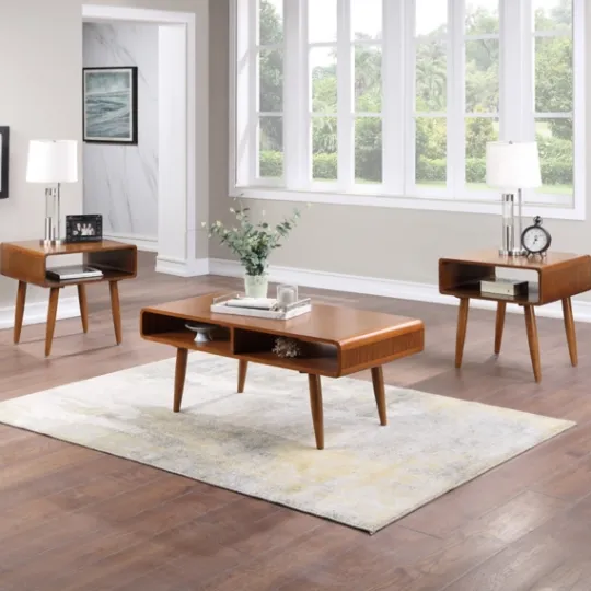 Kirkland's Home Walnut 3-Pc. Wood Coffee And Side Table Set- Coffee Tables