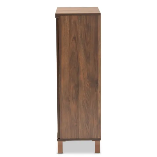 Kirkland's Home Walnut Slim Shoe Storage Cabinet- Entryway Furniture