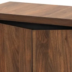 Kirkland's Home Walnut Slim Shoe Storage Cabinet- Entryway Furniture