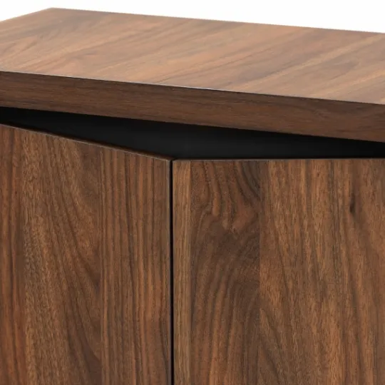 Kirkland's Home Walnut Slim Shoe Storage Cabinet- Entryway Furniture