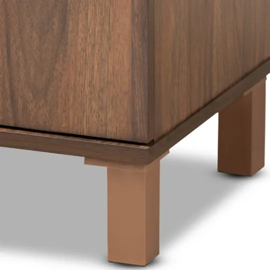 Kirkland's Home Walnut Slim Shoe Storage Cabinet- Entryway Furniture