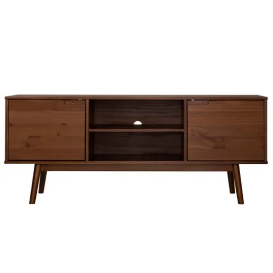 Kirkland's Home Walnut Solid Wood Tv Console- Tv Stands & Media Consoles
