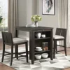 Kirkland's Home Walnut Usb Counter Table And Stools, Set Of 3- Dining Sets